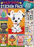 Silly Pets Face Repositional Stickers Fun Activity Book