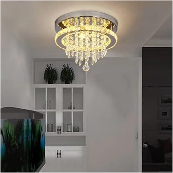 Luxury Crystal Modern LED Ceiling Chandelier Round Ceiling Lamp Indoor Hanging Lamps,Celling Hanging Light
