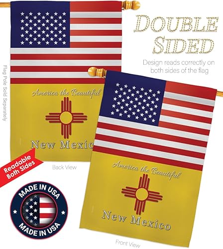 Miniatura 3 de US New Mexico House Flag - Pack Regional States USA American Territories Republic Country Particular Area Support Our Troops - Decoration Banner