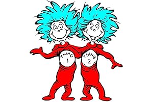 Dr. Seuss Thing 1 & 2 Iron on Heat Transfer - Perfect...