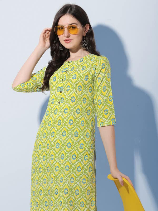 Image of MIRCHI FASHION Women's Straight Fit Rayon Printed Kurti