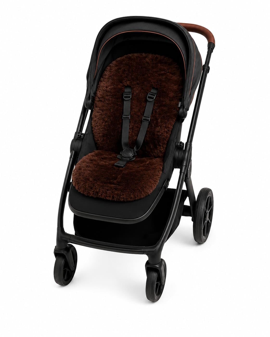 Naturally Sheepskins Snuggly Kinderwageneinlage (69 x 34 cm) - 100% natürliche & echte neuseeländische Schaffell-Schurwolle mit farblich abgestimmtem Baumwollfutter für Kinderwagen & Kinderwagen