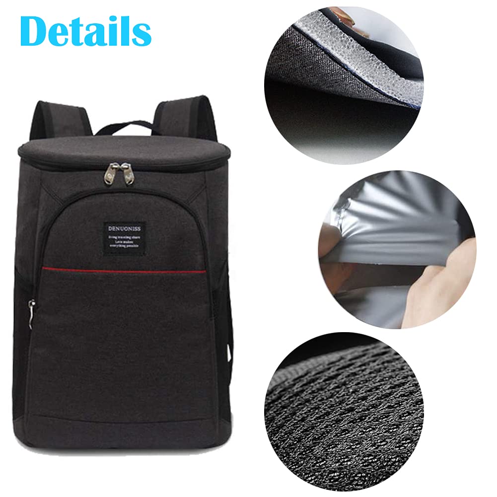 Zaino termico per esterni, a prova di perdite, 35 l, impermeabile, leggero, per ritenzione caldo/freddo, pieghevole e isolato, a prova di perdite, per campeggio, picnic