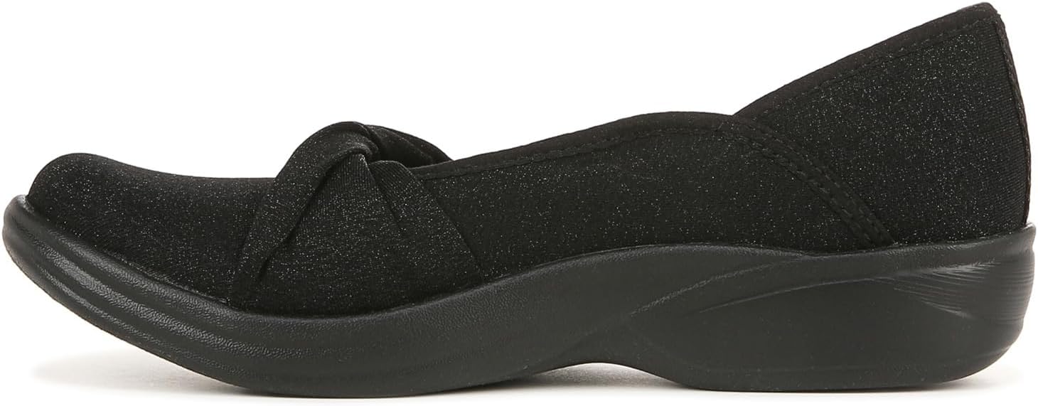 BZees Women's Paris Slip On Washable Comfort Loafer Black 11 M