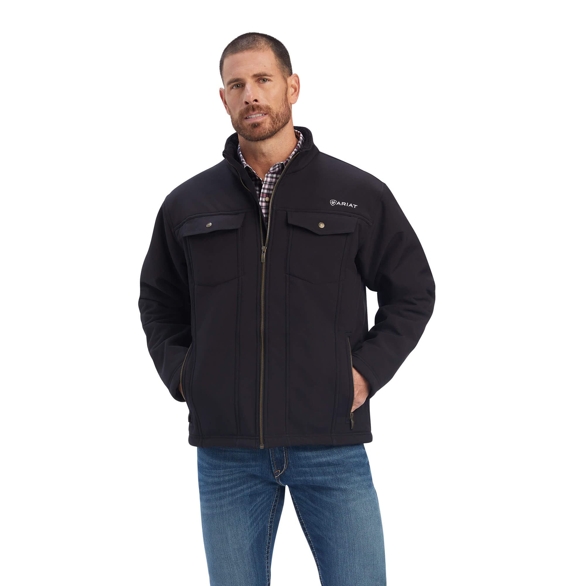 Ariat Men's Vernon Sherpa 2.0 Snap Jacket | Boot Barn