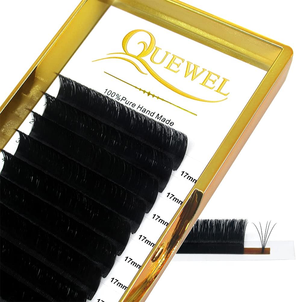 Volume Lash Extensions Easy Fan 0.07mm C Curl 17mm 2D 3D 4D 5D 6D 10D Volume Fans Cluster Individual Lashes(0.07 C 17mm)