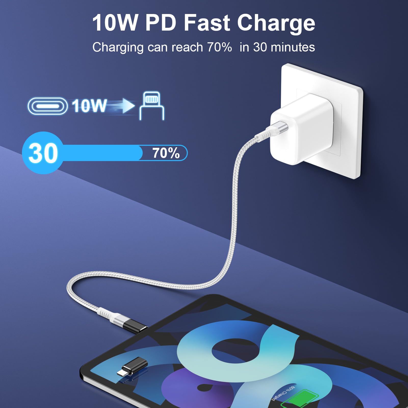 USB-C Auf Lightning Adapter (2 Stück) - Zum Laden & Synchronisieren Für IPhone/iPad