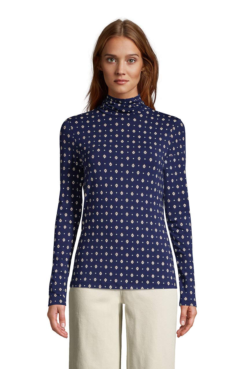 Lands' End Women's Lightweight Fitted Long Sleeve Turtleneck
