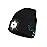 Keains Bluetooth Beanie with Light, Musical Knit Hat with Headphones and Built-in Speaker Mic, Gifts for Men Women Dad Black