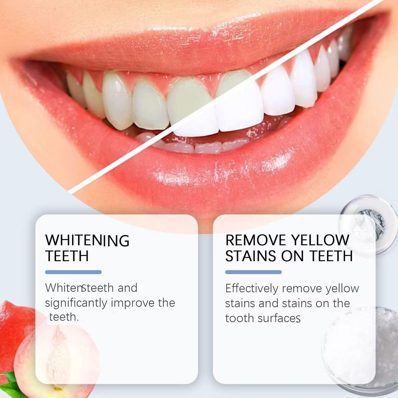 Dentifricio sbiancante alla niacinamide, gel sbiancante alla niacinamide per denti sensibili e alito fresco, dentifricio per rimozione macchie naturale, delicato, ripara e protegge (5 pezzi)