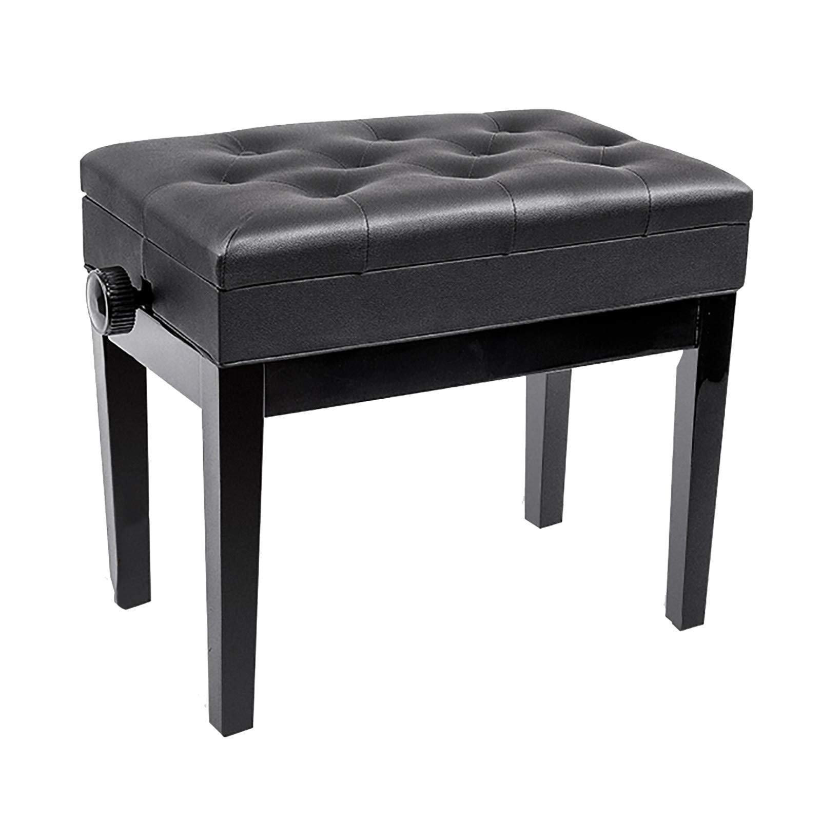 Banc de piano en cuir PU réglable avec rangement pour tabouret clavier