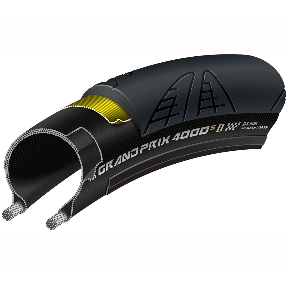 Continental Grand Prix 4000S II 25C 2本 Continental Grand Prix 4000s II Cycling Tire Black Set of 2 Tires