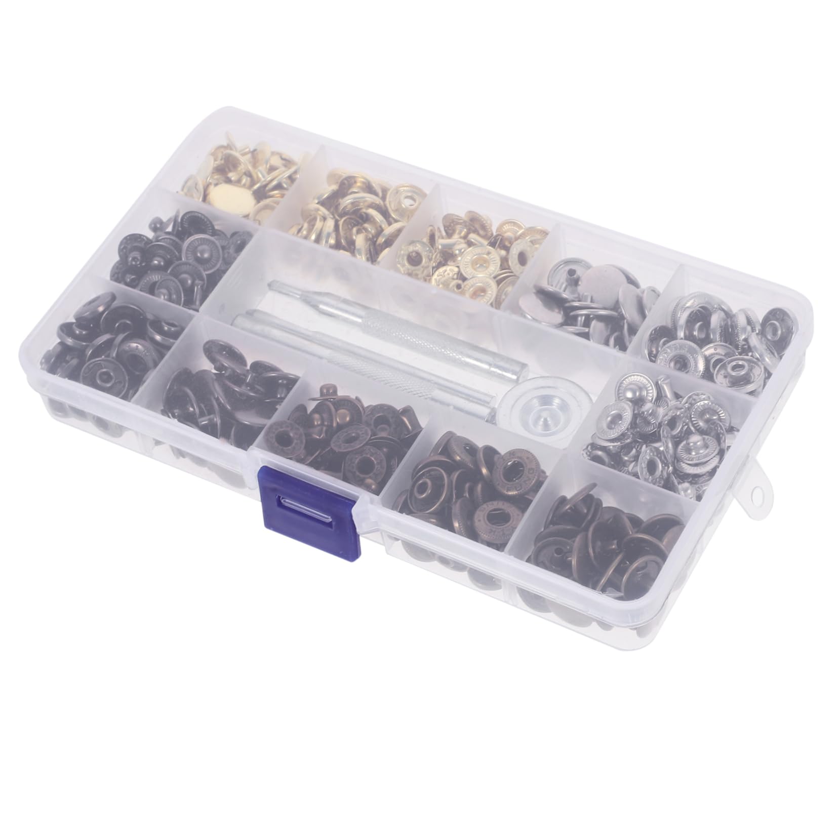 Hohopeti Botones De Presión Broches Metálicos Cierres Sin Coser Botones Para Bolsas y Ropa