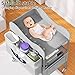 Baby Changing Table, Versatile Foldable Changing Table, Waterproof Diaper Changing Station, Adjustable Height with 2 Drawers,Baby Changing Station, Mobile Nursery for Infant and Newborn
