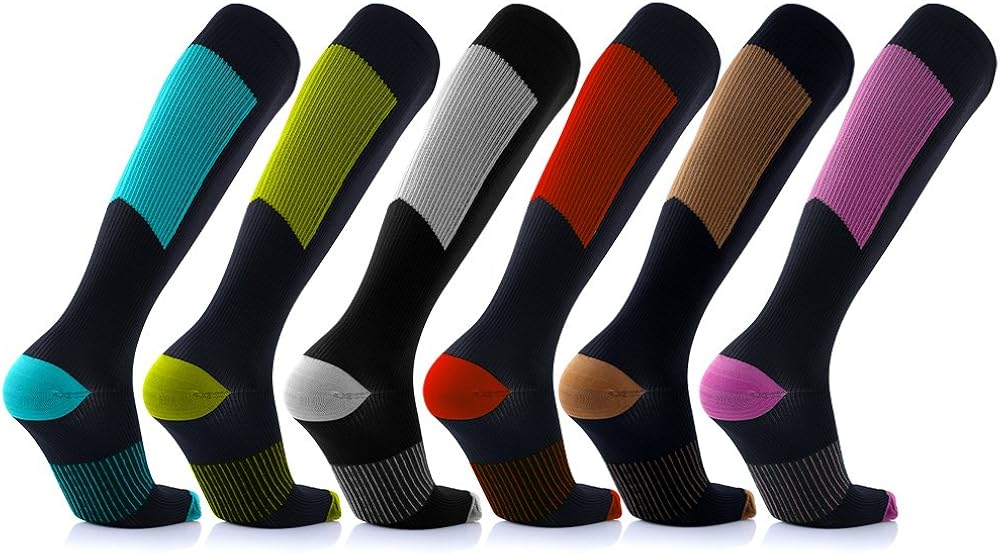 Flаѕh Dеаlѕ - 50% оƒƒ Extreme Fit Copper Compression Socks for Men & Women - Made for Running, Athletics, Pregnancy and Travel - 6 Pair