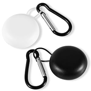 2pcs Ear Plug Carrying Cases Potable Round Earplug Small Storage Earphone Pouch Headphone Box with Carabiner Mini Earbud