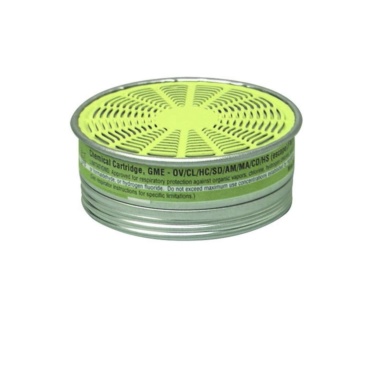 MSA 492790 Comfo Respirator Cartridge - Multigas (GME: CL, SD, CD, HC, HS, AM, MA, FM, HF), Quantity: 10 per pack, Chemical and Combination Air-Purifying Respirator Cartridge