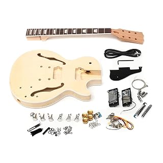 Kit Guitare inachevé DIY Kit De Guitare Électrique Basswood Corporel Maple Woodboard Builder Guitare Couturier Ensemble Single Tremolo Design +Humolo Corps Guitare Fait à la Main - Les Beatles, Paul McCartney, John Lennon, RIngo Starr, George Harrison