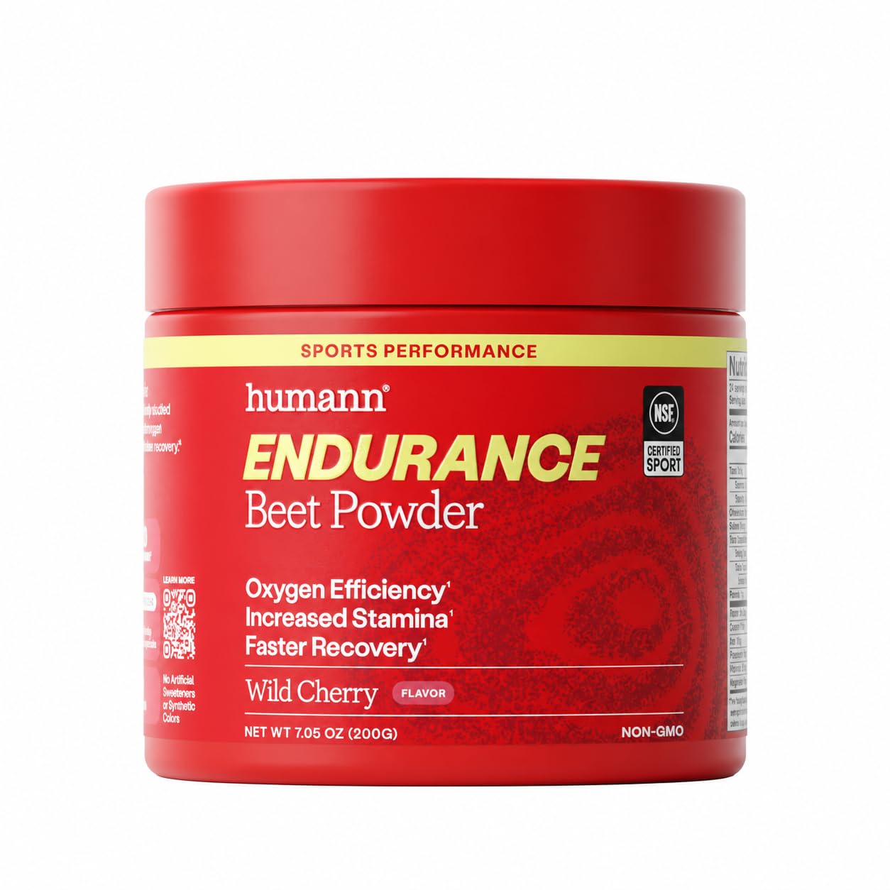 Humann Sport Endurance Beet Root Powder, Wild Cherry, 20 Serv