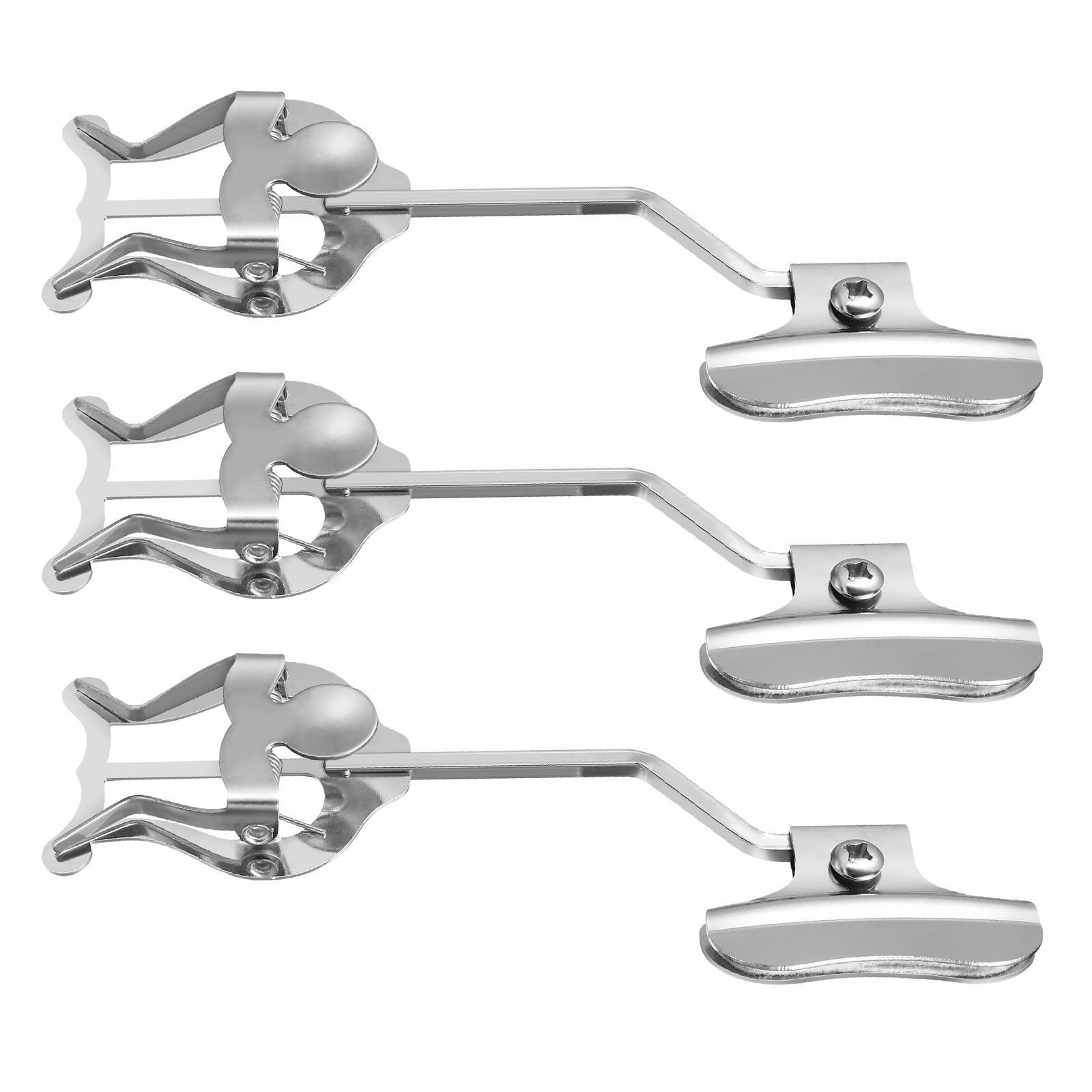 ERINGOGO 3 Stück-pack Metall Trompeten Lyra Klammern mit Stabiler Klemme Silberfarbene Notenclips für Trompete und Posaune für Marschkapellen und Schulparaden