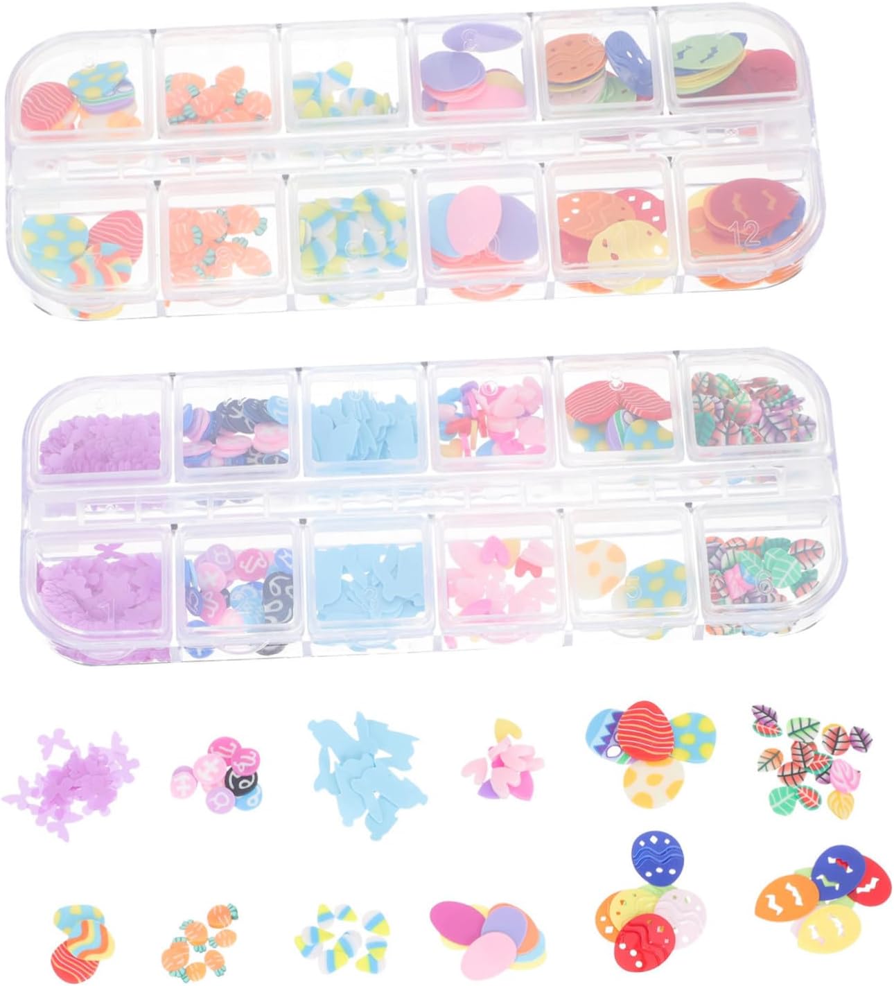 FRCOLOR 2 Pack Easter Day Nail Art Decorations Easter Nail Charm Easter Day Accessories Manicure Decorative Supplies