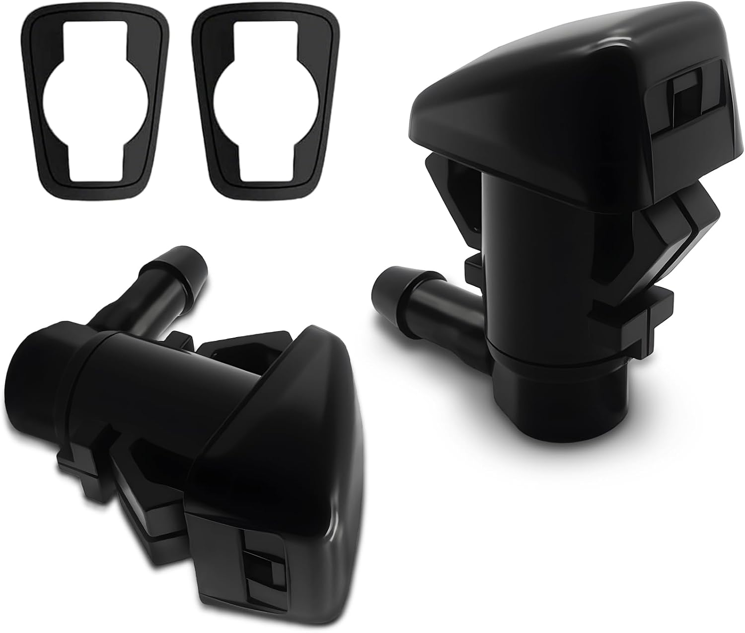 2PCS Front Windshield Washer Nozzles Compatible with 2005-2016 Jeep Grand Cherokee, 2005-2013 Chevy Malibu, Pontiac G6, Saturn Aura, Replaces OEM #55372143AB, 15247800, 55156427AB, 55079049AA