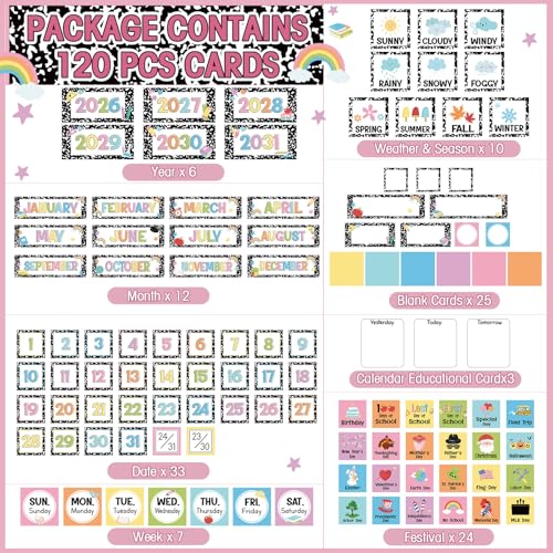Sinload Classroom Calendar Pocket Chart Pastel, Pencil by Sinload - Used condition - Image 2