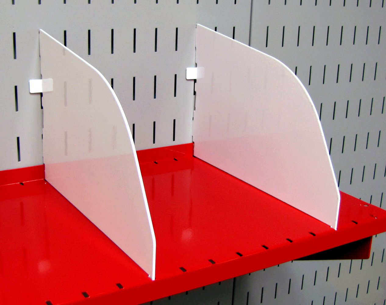 Wall Control 10-DV-009 W Shelf Divider for use with Wall Control Pegboard 9" Shelf Only, 9", White - Image 2