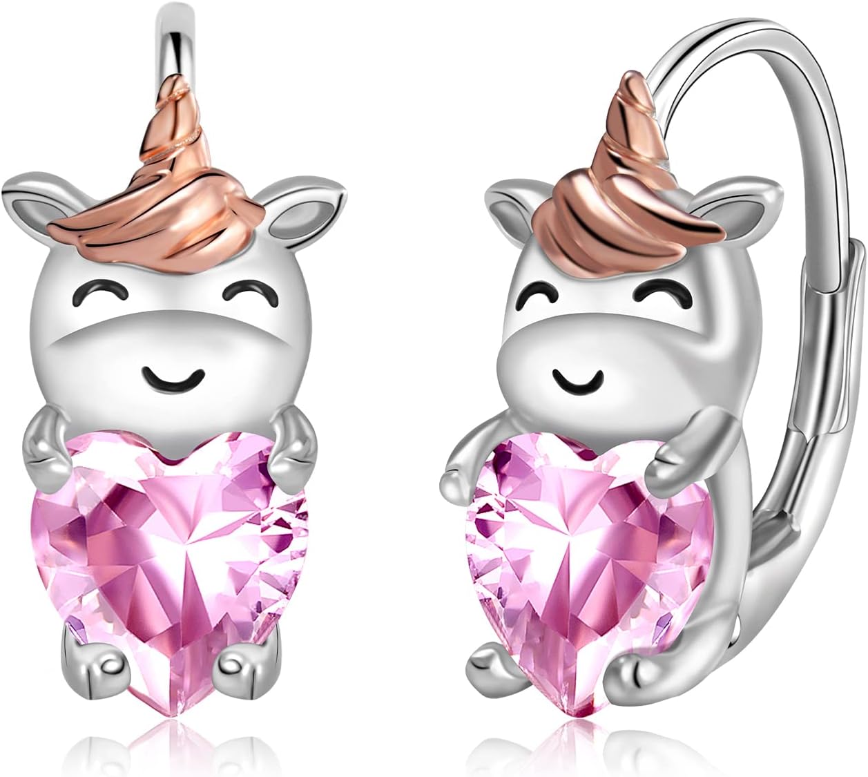 Bee/Dinosaur/Unicorn/Giraffe/Raccoon/Axolotl/Panda Earrings 925 Sterling Silver Hypoallergenic Cute Animal Hoop Earrings Jewelry Gifts for Women Teens