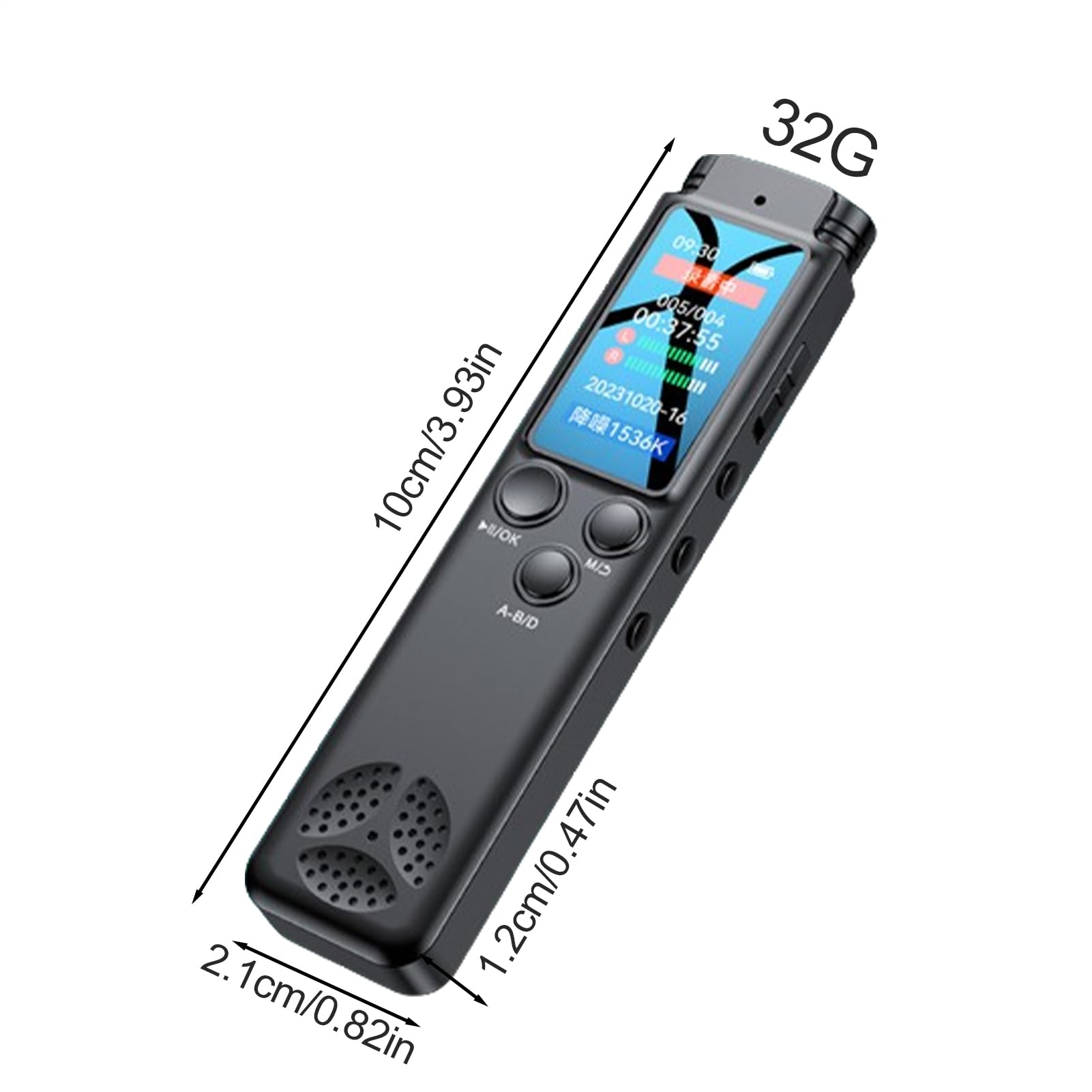 Registratori vocali per riunioni, registratore vocale digitale | Registratori vocali protetti da password | Riduzione del rumore, doppio microfono, dittafono di qualità HD per giornalisti,