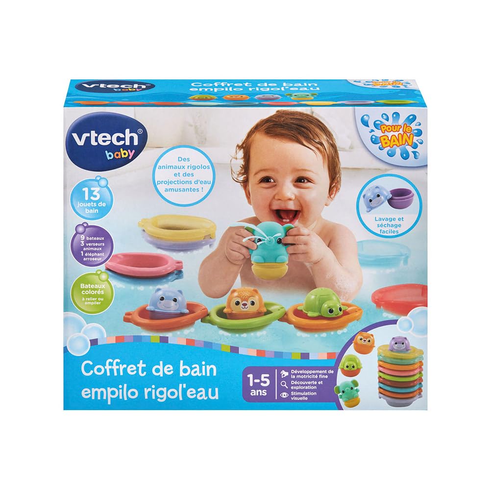 Jouet de bain VTech Léon P'tit Poisson à Chansons orange interactif bébé