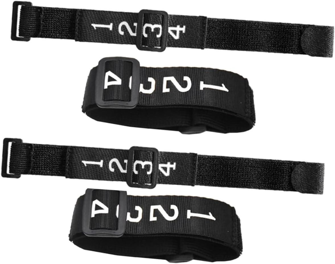 4 Pack Numbered Referee Wristbands for Soccer and Football Officials