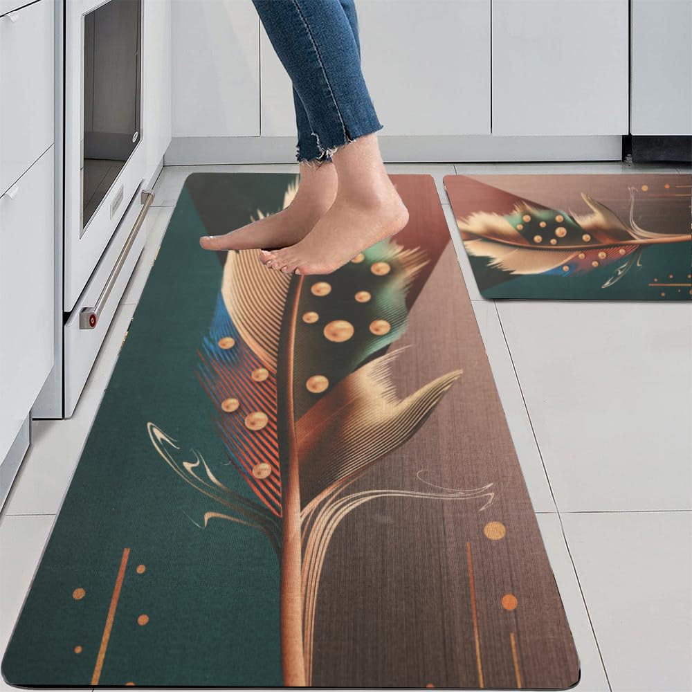 YAGVIZ 2 Pcs Kitchen Mats, Waterproof Memory Foam Kitchen Rugs, Standing Desk Mat Floor Mats, Comfort Runner Rug Carpets for Kitchen Floor, Sink - (120 * 40 cm, 40 * 60 cm) (B0CPPY7MB8) Amazon Price History, Amazon Price Tracker