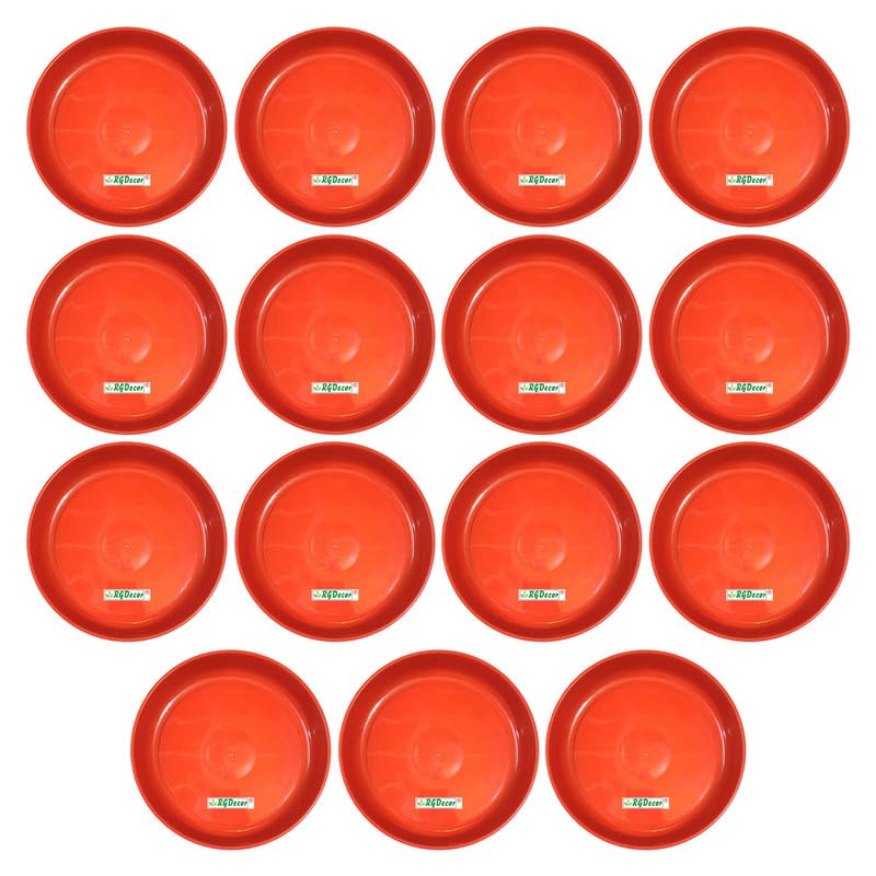 RGDECOR® - 15 Pcs. - 8 Inches - Red Bottom Tray for Plant Containers - Plant Tray - Pot Plate - Pot Base Plate - Plant Saucer - Plant Pot Tray for Indoor & Outdoor Balcony Garden - Flower Pot Base (B0BPHM7PP5) Amazon Price History, Amazon Price Tracker