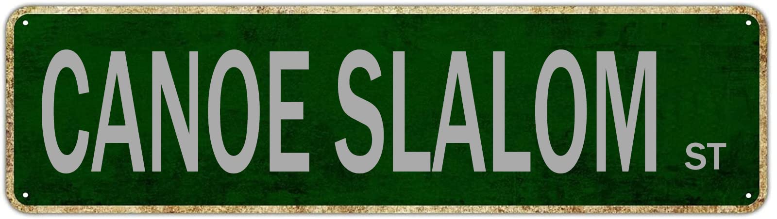 Canoe Slalom St Retro Tin Signs Aluminum Metal Sign Quotes Home Kitchen Pub Club Wall Yard Pub Club Porch Decor 4x16 Inch