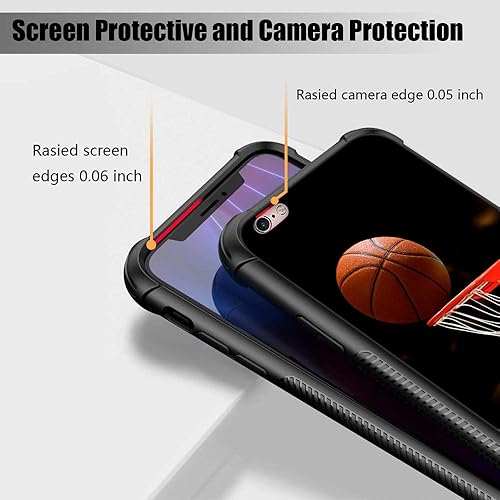 Miniatura 5 de Funda compatible con iPhone 6s, diseño de aro de baloncesto plexiglás para niños y hombres, antiarañazos, a prueba de golpes, para iPhone 66s