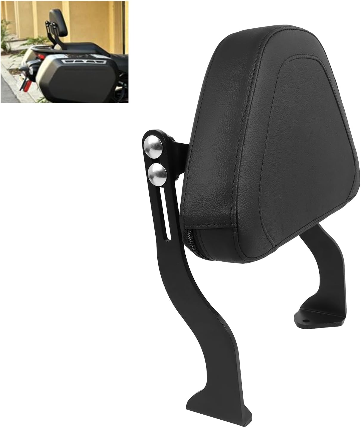 CHIFUN Detachable Rear Passenger Sissy Bar Compatible with Harley Pan America 1250 S 2021-2025, Motorcycle Backrest with Height Adjustable Cushion Pad (A)