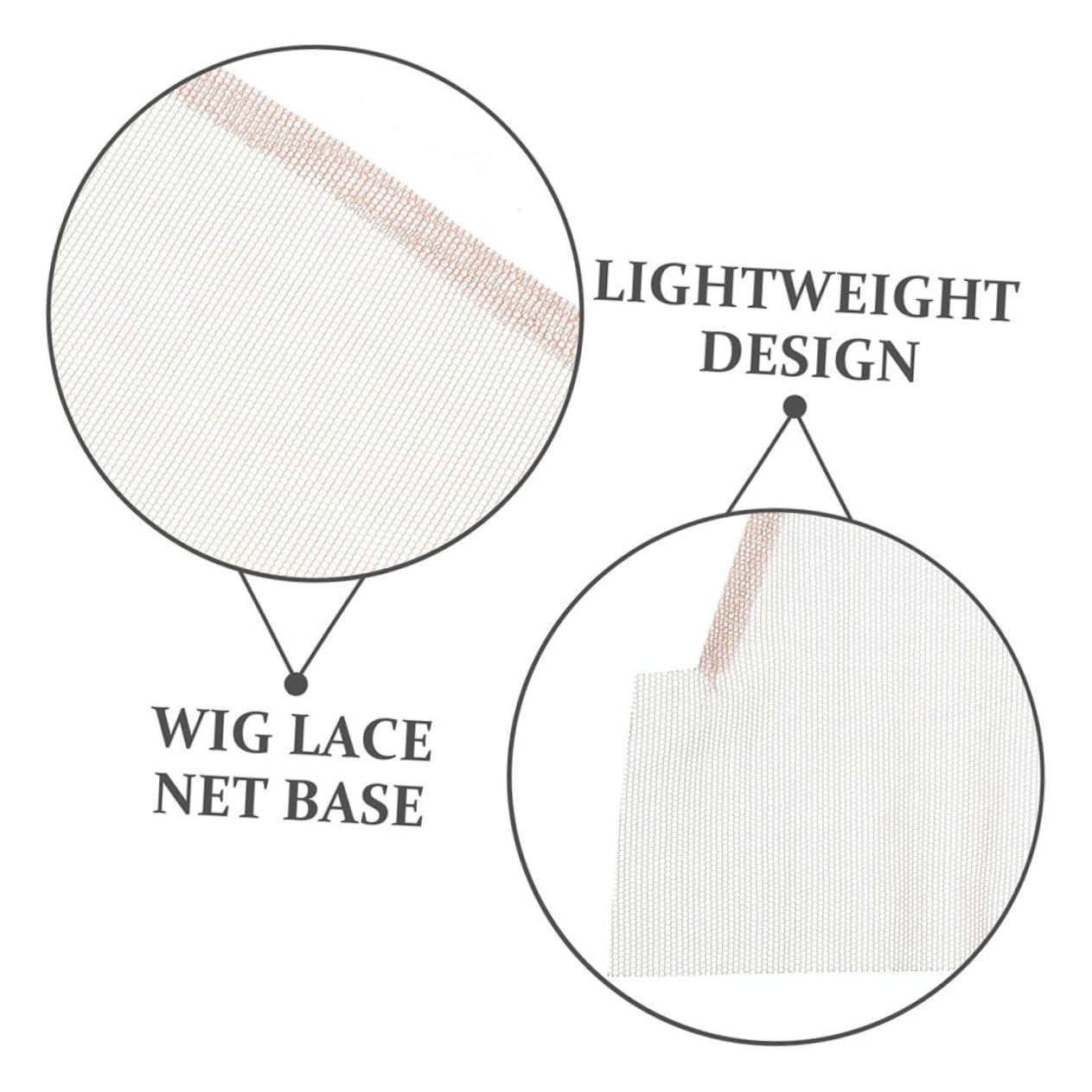 Wig Closure Net Brown Lace 2pcs for Wig Making and Repair