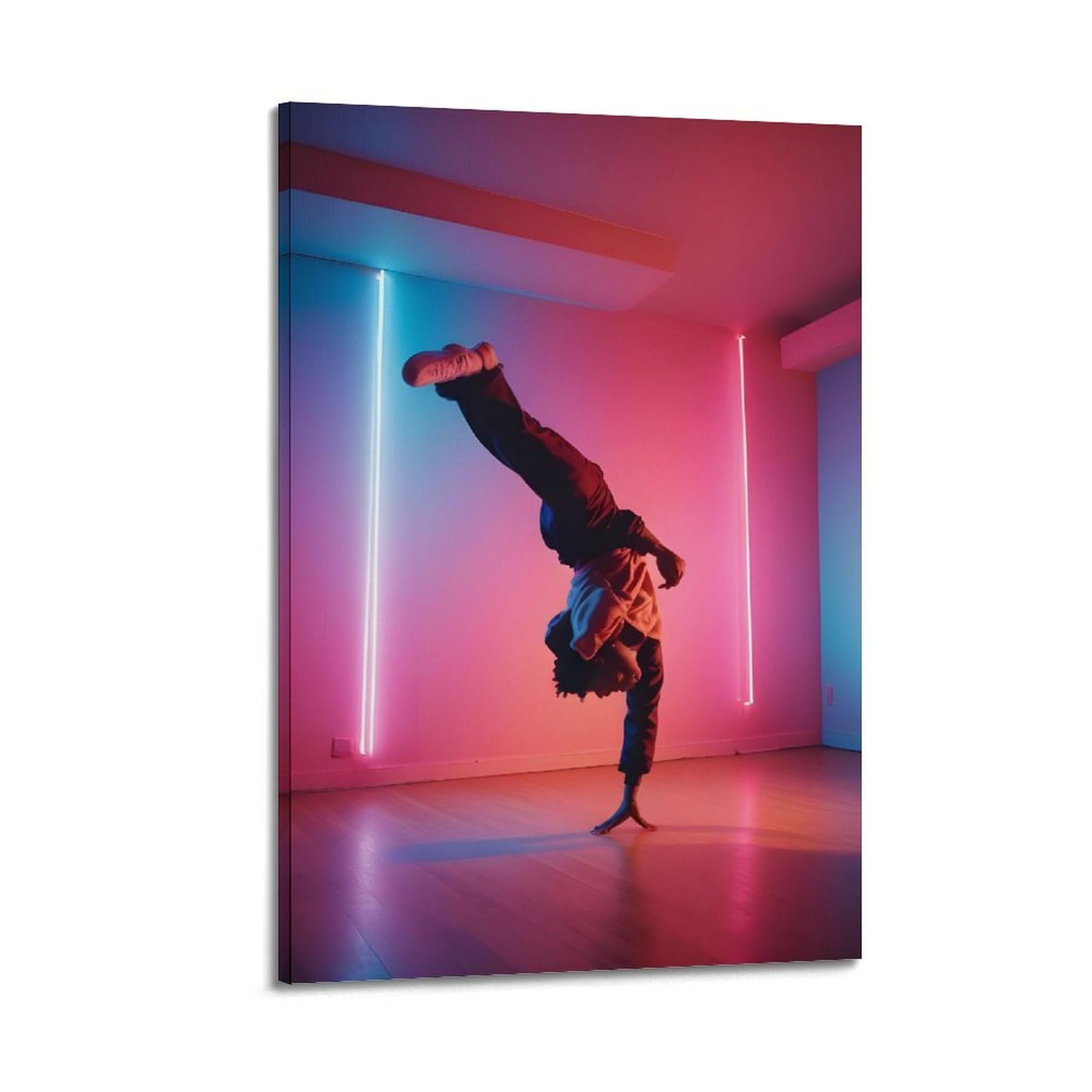 ZLQYHW Stampa artistica su tela decorativa per camera da letto, motivo: ballerino hip hop, B-boy, 50 x 75 cm