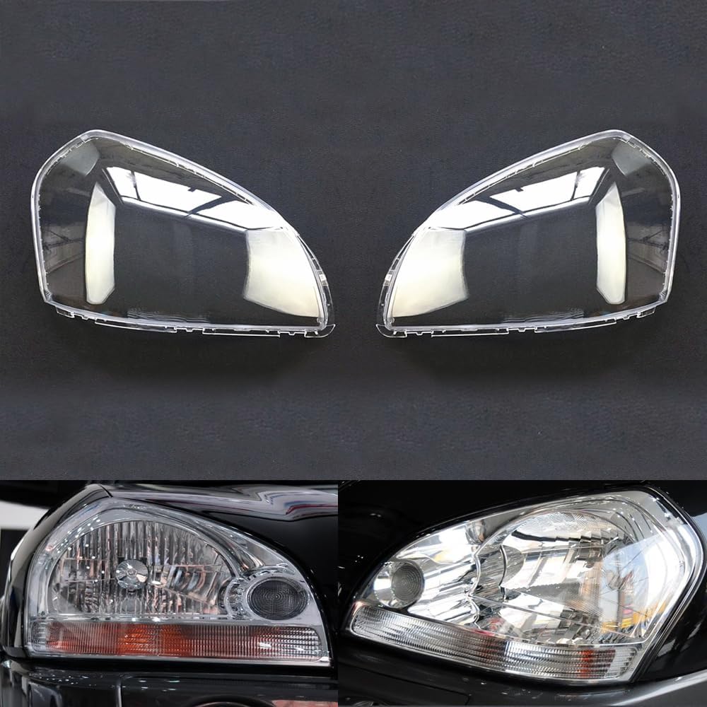 Car Headlight Cover Replacement for Hyundai Tucson 2006 2007 2008 2009 2010 2011 2012 Headlight Lenses Replace Original Lampshade Headlamp Shell Cover