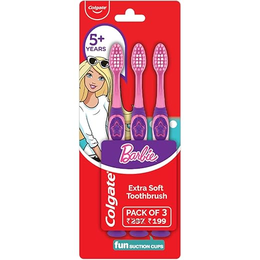 Colgate Kids Barbie Toothbrush Extra Soft Pack of 3