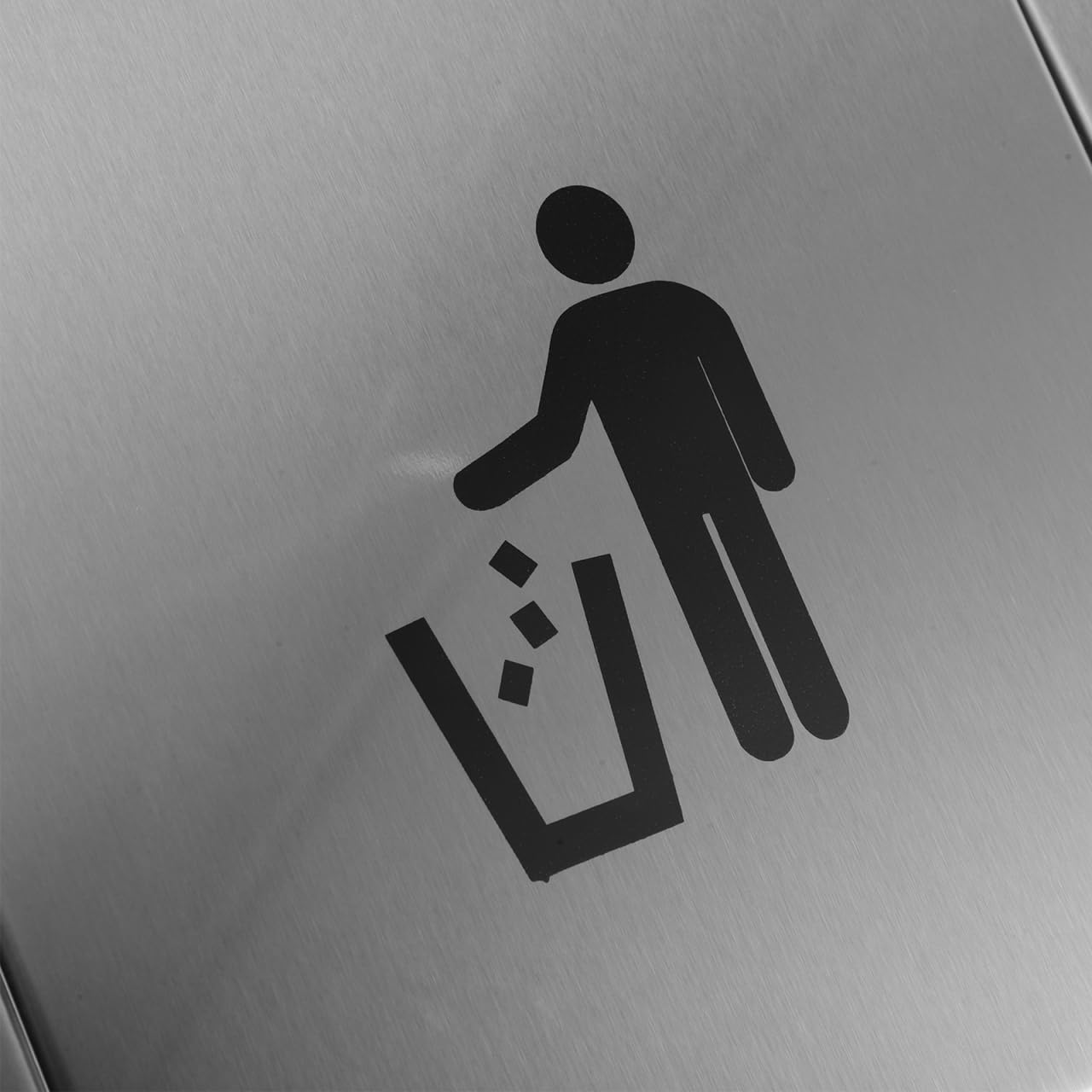 Amosfun Couvercle de Poubelle Encastré Carré Acier Inoxydable à Rabat Pivotant pour Plan de Travail Trappe à Déchets Intégrée Facile à Nettoyer et Usage Rapide