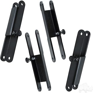 Performance Plus Carts Golf Cart Canopy Top Lowering Kit | Lowers Canopy 5 Inches | Black Steel | Compatible with Golf Carts with 1" Front Struts/Roof Supports
