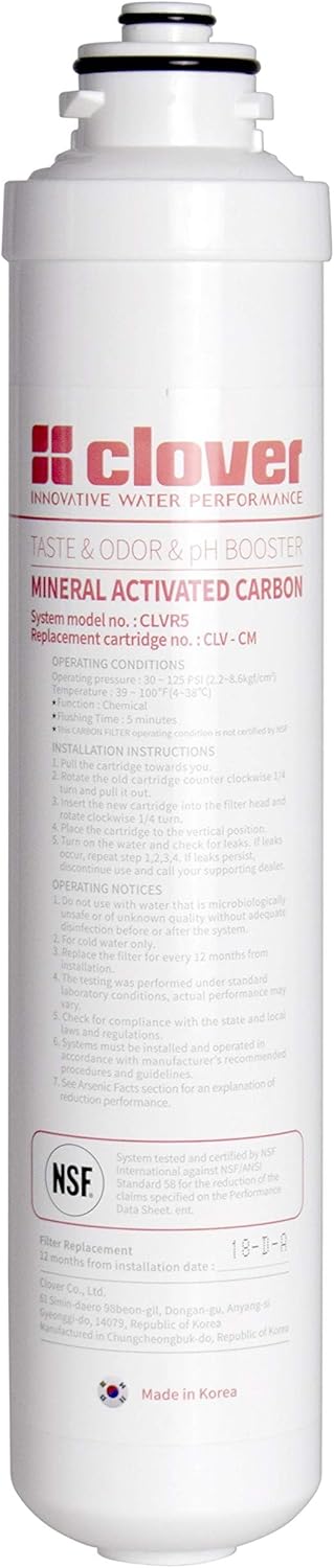 Aquverse Clover Carbon and Mineral Replacement Filter for Under-Sink RO System