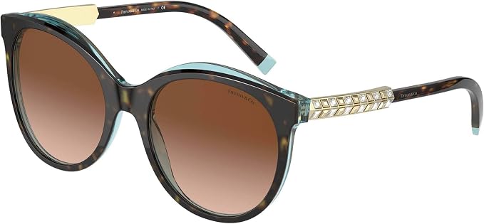 Tiffany \u0026 Co. Occhiali da Sole TF 4175B Havana Azure/Brown Shaded 55/19/140  donna : Amazon.it: Abbigliamento