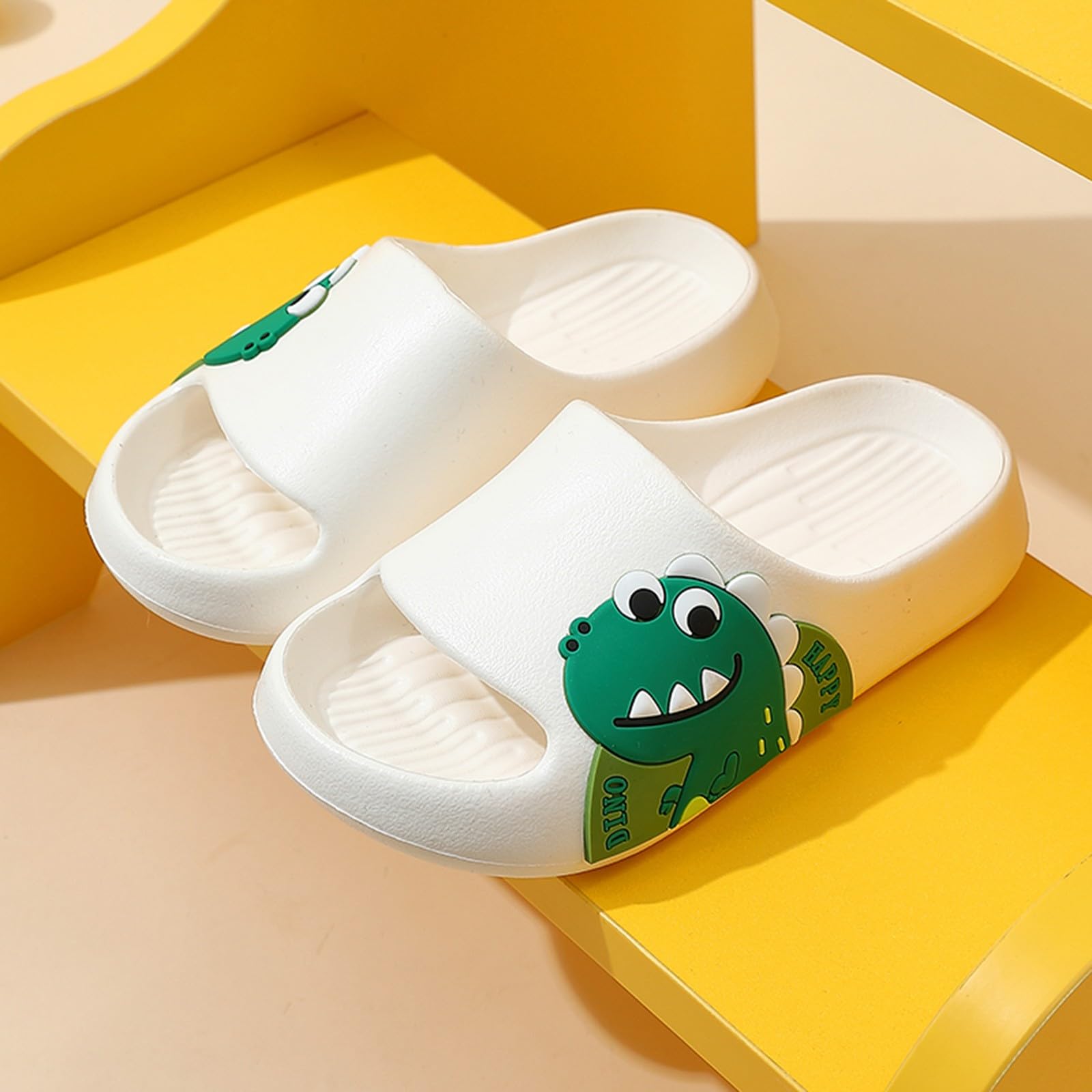 RXZCHH Zapatillas de Verano para niñas y niños, para Interiores y Exteriores, con Estampado de Dinosaurios, Astronauta de Dibujos Animados, cómodas, Ligeras, Informales, para niños de 4 a 11 años