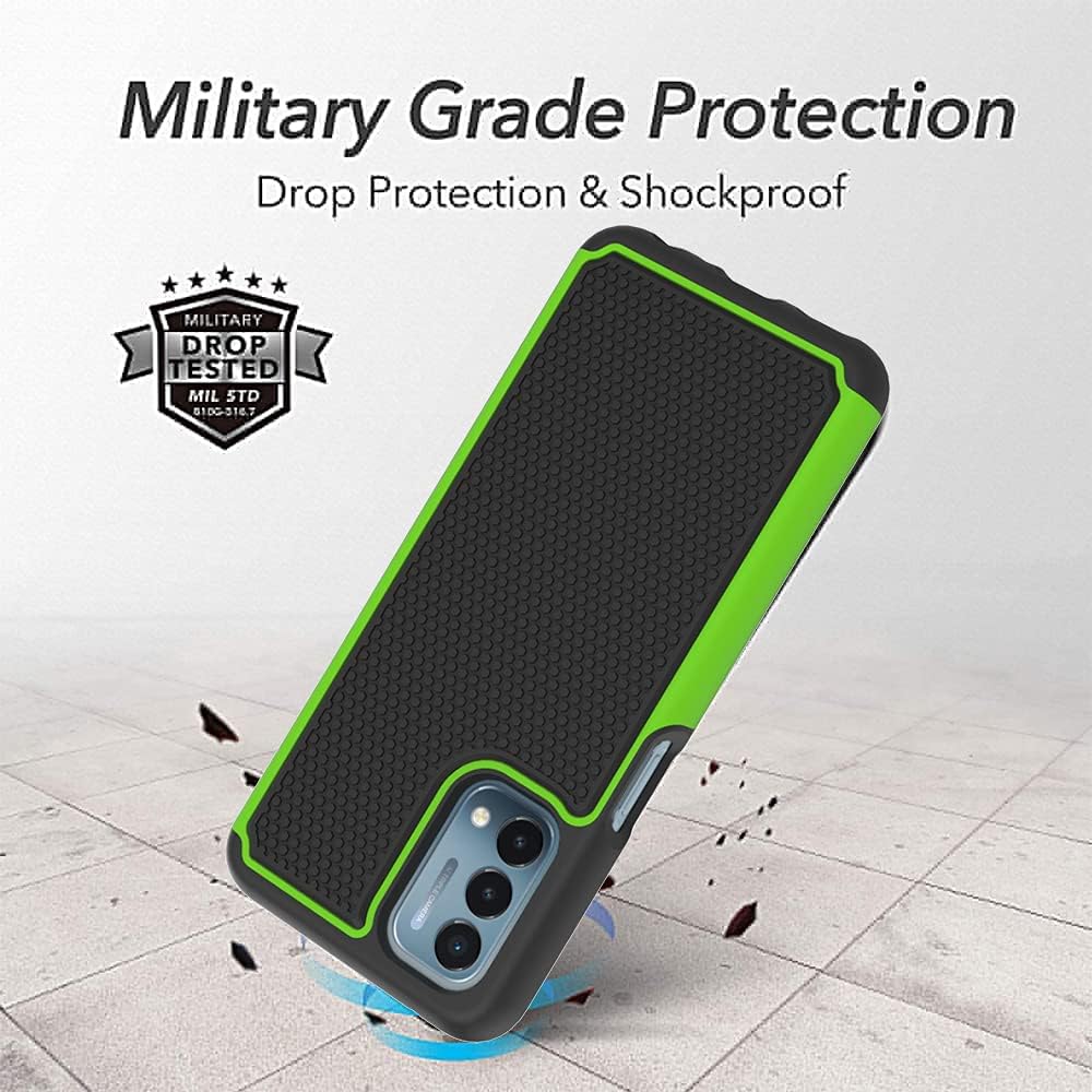 ONOLA Case for OnePlus Nord N200 5G Case with HD Screen Protector [2 Pack] Durable Armor and Resilient Shock Absorption Defender Case for OnePlus Nord N200 5G,Green