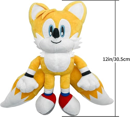 Miniatura 2 de Juguete de peluche Sonic 2 de 12 pulgadas juguete de peluche Sonic de la película del erizo juguetes de peluche para nudillos de sombra colas de