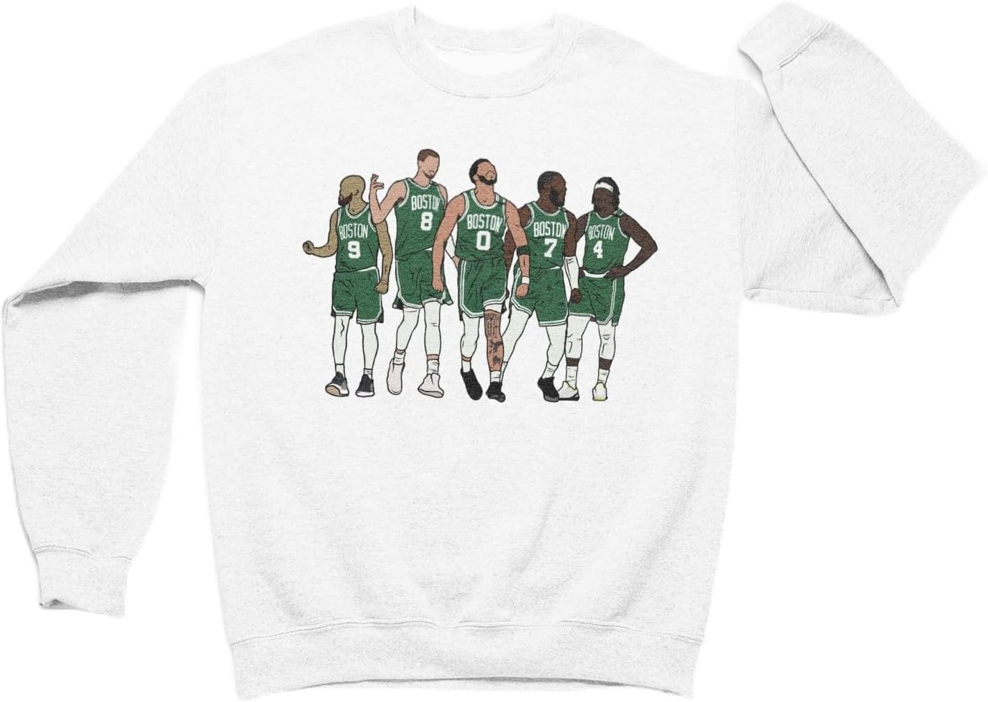 D White, KP, Jrue & The Jays Basketball Boston Adult Crewneck Sweatshirt