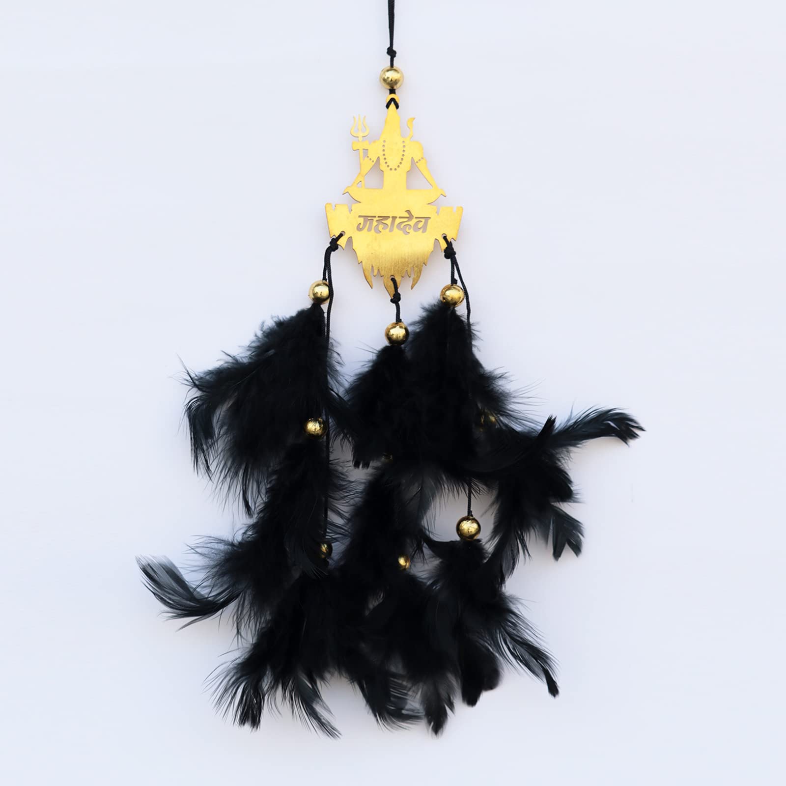 RPH Handicrafts Dream Catcher Shiv ji for car Hanging | Positive Vibes Ornament Mirror Hanging Small 9 x12cm (White B)